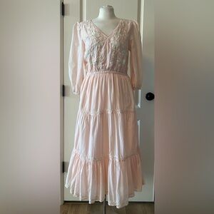 Lucky Brand Light Pink Embroidered Dress